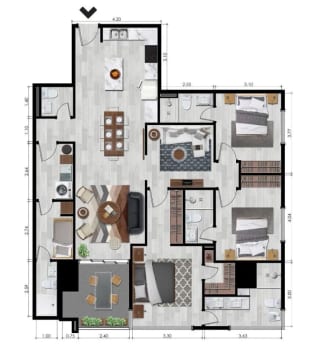 Apartamento en Venta en Zona 10 con Espacios Amplios y Funcionales + Amenidades Exclusivas — miniatura 8 de 17