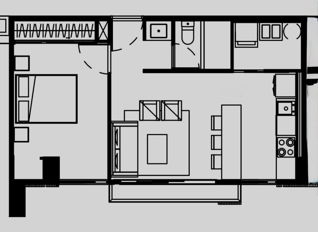 Apartamento de 1 dormitorio en renta en zona 13 — foto 7 de 14