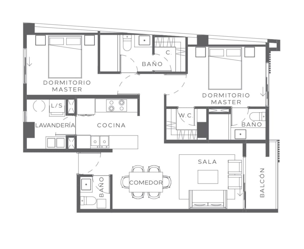 Apartamento de 2 dormitorios en venta en zona 13 — foto 7 de 10
