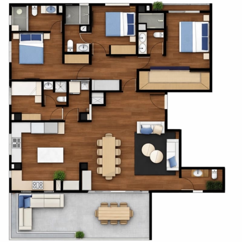 Apartamento con la comodidad de una casa en venta en zona 15 — foto 8 de 17